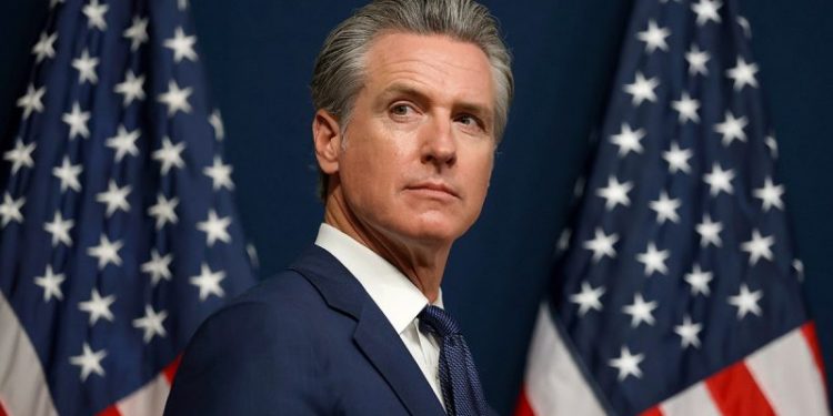 Newsom and Harris both position themselves as potential 2028 White House contenders