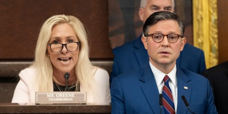 Mike Johnson, Marjorie Taylor Greene clash in heated private GOP call over shutdown strategy